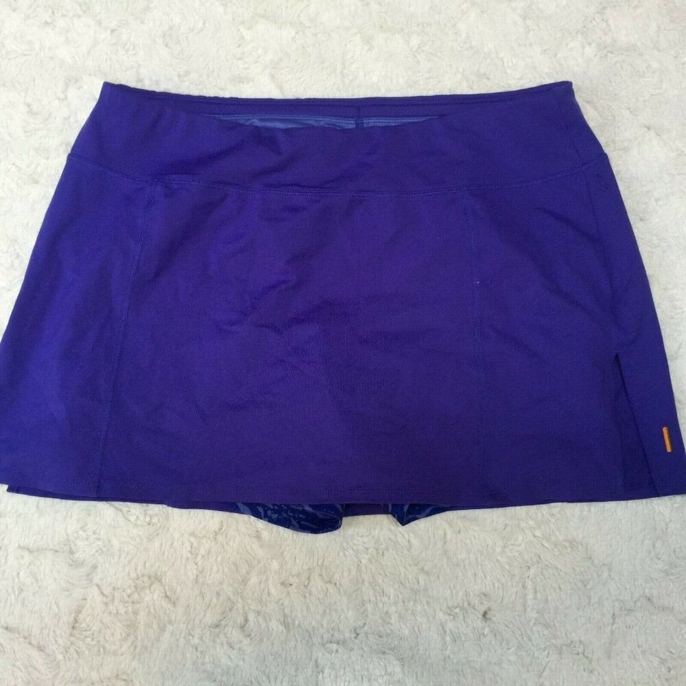 Lucy Women's Medium Lucytech Golf Tennis Workout Skort Skirt Blue Stretch